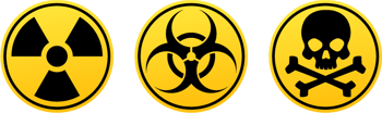 vector image of danger and toxic