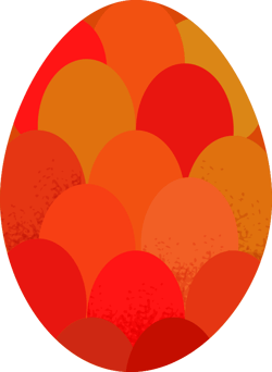vector image of red egg