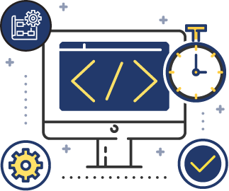 vector image of developing process