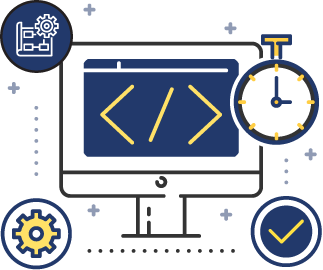 vector image of developing process