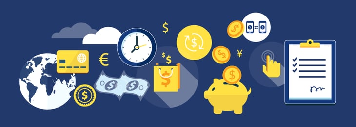 vector image of money and time