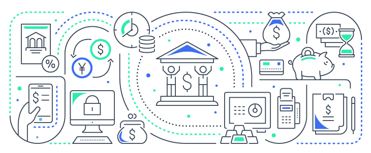 vector image of transferring money