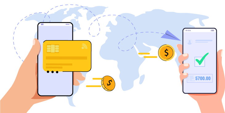 transfer money vector image