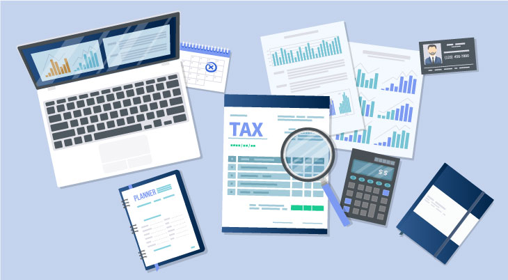 vector image of taxes