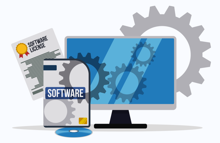 vector image of software license