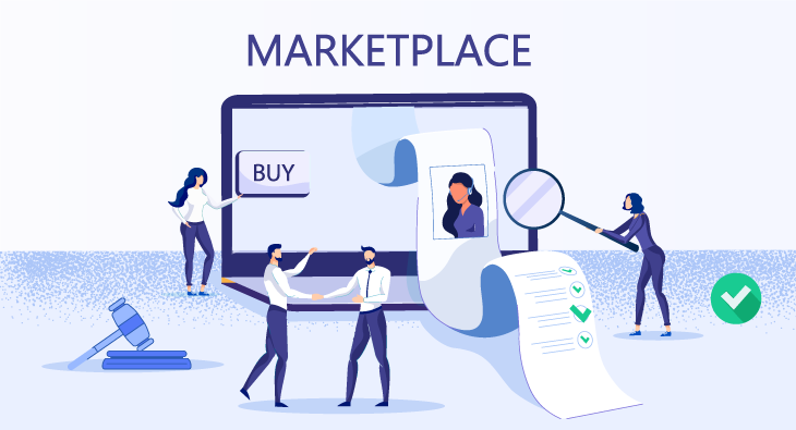 SaaS Online Sales Tax 101 Marketplace Vector Image